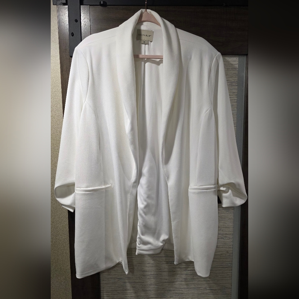 Chic White Women's Blazer by DKNY